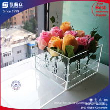 Kundenspezifische Fabrik Clear Acryl Rose Box mit Deckel